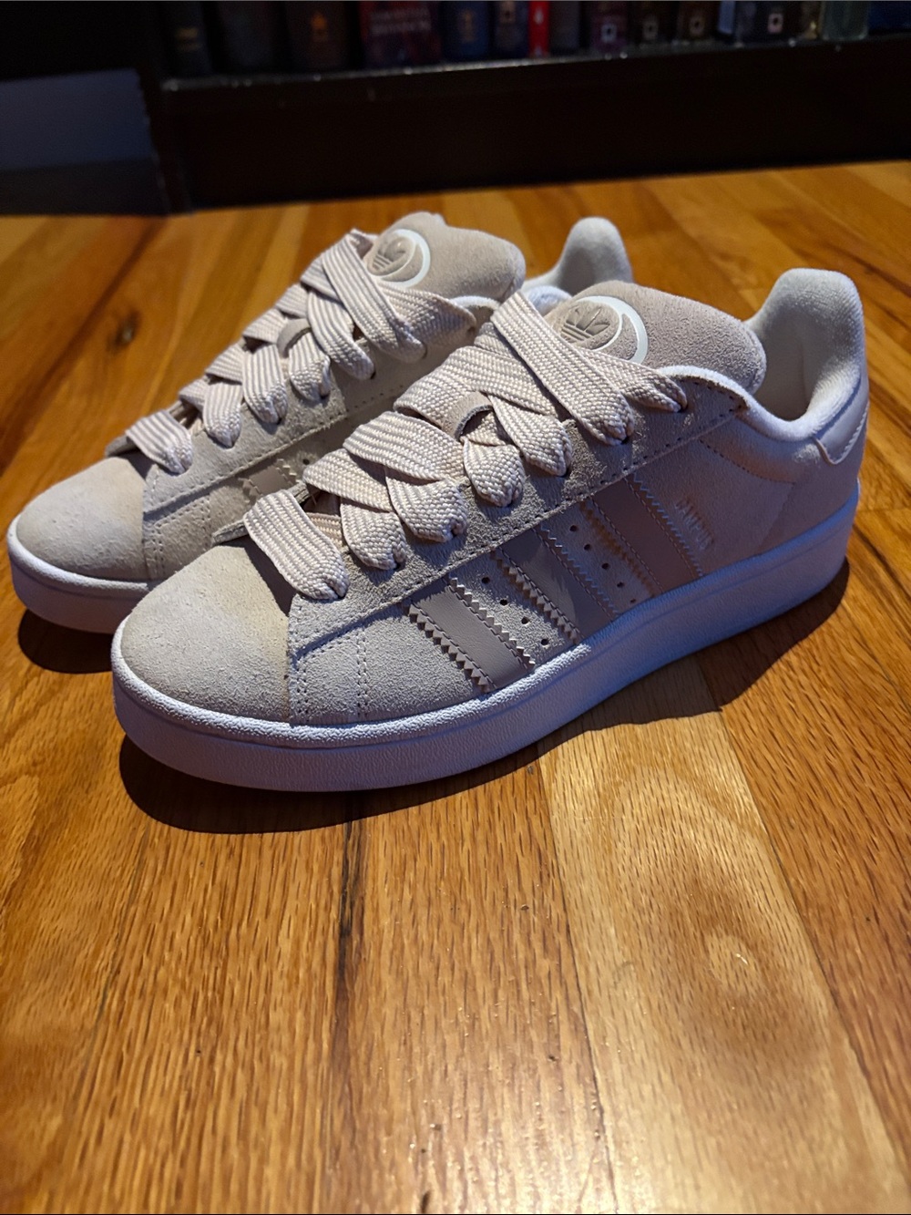 adidas Suede Classic Low-Top Sneakers in Light Cream